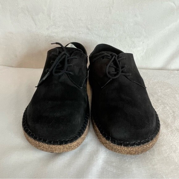 BIRKENSTOCK Gary Black Suede Leather Lace Up Flats Shoes Size 40 - Picture 5 of 16